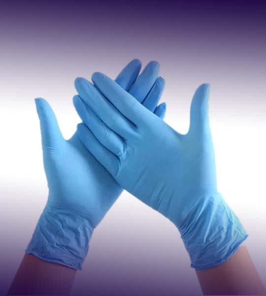 Blue Nitrile Gloves, Powder-Free, Latex-Free (6 Sizes) – Coulmed Products